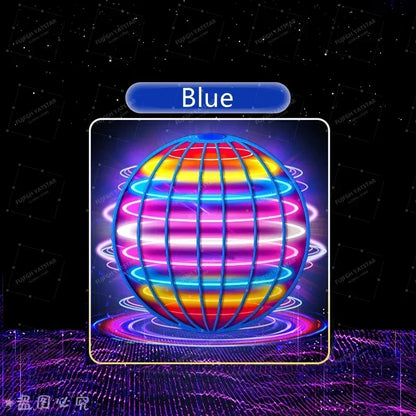 LED Cosmic Globe Flying Ball - Hand Controlled 360° Rotating Suspension Toy with Color Lights for Indoor & Outdoor Play
