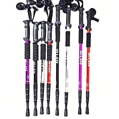 Adjustable Trekking Poles - Lightweight Collapsible Anti-Shock Hiking Sticks for Men and Women