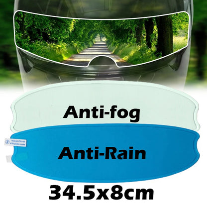 Clear Nano Film Helmet Sticker – Anti-Rain & Anti-Fog Protection for Motorbike Riders, Easy Application for Enhanced Visibility