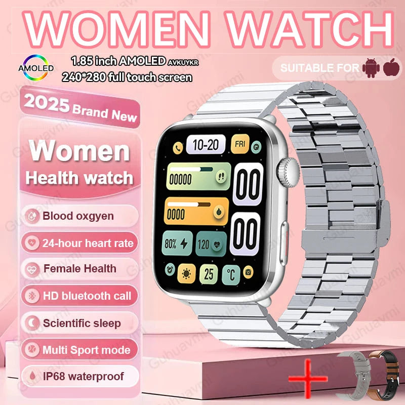 AI Smart Health Watch - HRV+PPG Blood Pressure & Heart Rate Monitor with IP68 Waterproof & NFC