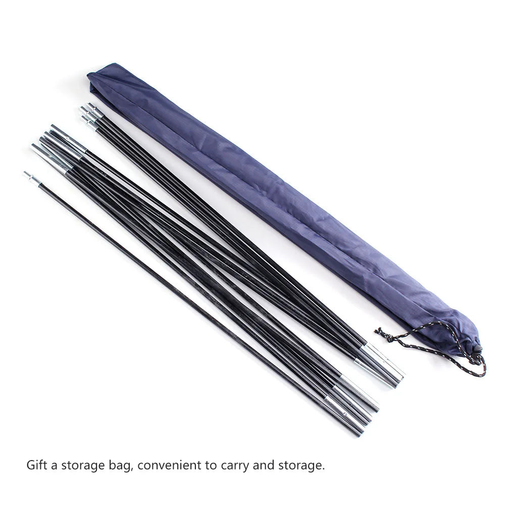 Glass Fiber Tent Arc Poles Replacement - 12-Piece Set (1 Pair) for Camping Tents (3.26m/3.4m/3.9m Options)