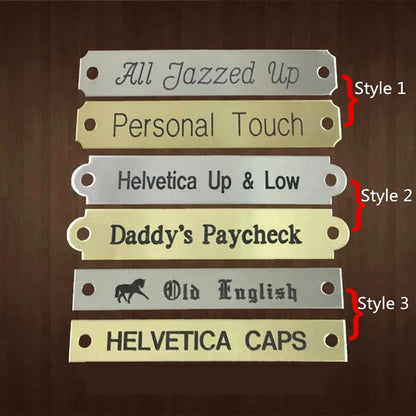 Custom Engraved Nameplate Set (2pcs) - Personalized Martingale Plates for Horse Bridles, Halters, Saddles & Dog Collars
