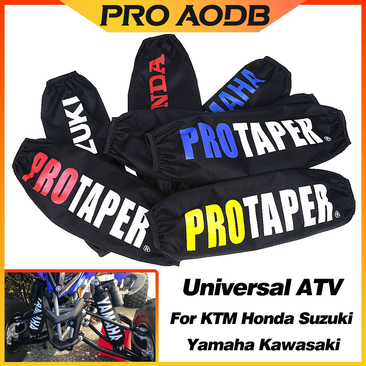 Universal Motorcycle Rear Shock Absorber Suspension Protector Cover - 27cm/35cm - For Dirt Pit Bikes, ATVs, Quads & Scooters
