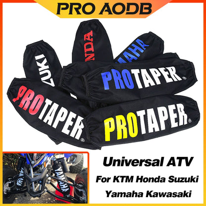 Universal Motorcycle Rear Shock Absorber Suspension Protector Cover - 27cm/35cm - For Dirt Pit Bikes, ATVs, Quads & Scooters
