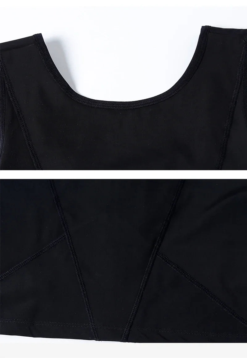Men's Compression Vest - Nylon-Spandex Slimming Undershirt Tank Top for Chest & Torso Support