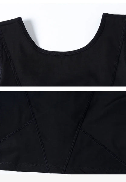 Men's Compression Vest - Nylon-Spandex Slimming Undershirt Tank Top for Chest & Torso Support