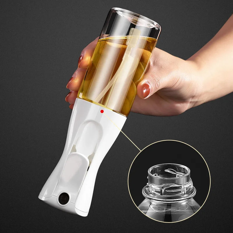Multi-Size Oil Spray Bottle Set (200ml/300ml/500ml) - BBQ Cooking Olive Oil Sprayer for Kitchen Baking, Empty Refillable Vinegar Bottle with Oil Brush