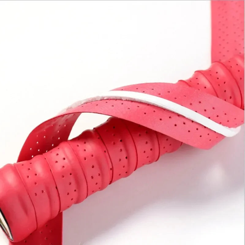 Premium Perforated Racket Overgrip - Anti-Slip PU Tennis & Badminton Handle Wrap with Shock Absorption - 110cm Length