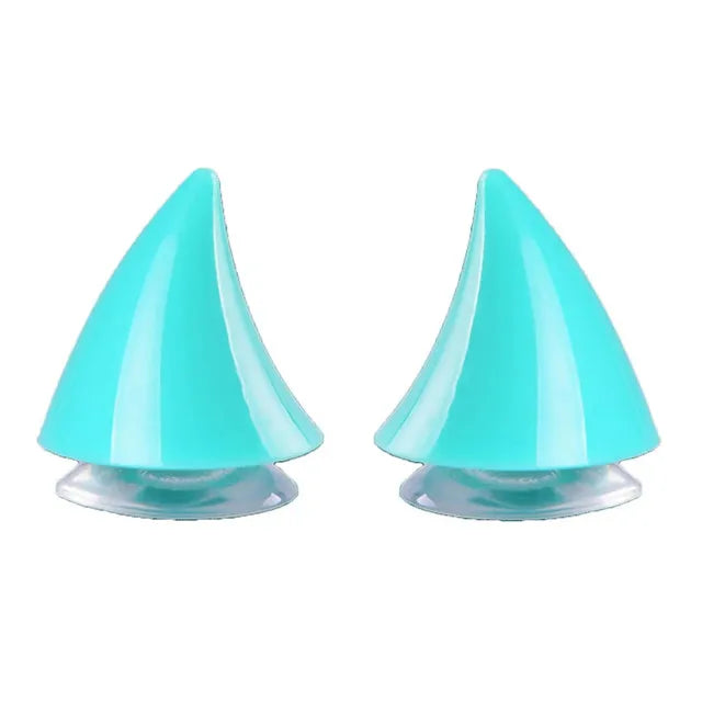 Motorcycle Helmet Horn Decoration - 2 Pack Rubber Corner Horns for Full Face Motocross & Off-Road Helmets