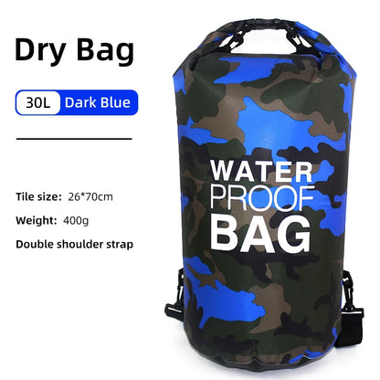 Waterproof Dry Bag Backpack - 30L/15L with Wet Separation Pocket for Kayaking, Boating, Swimming & Outdoor Sports