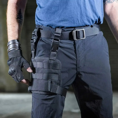 MOLLE Tactical Drop Leg Platform - Adjustable Thigh Panel with Pouch Attachment System