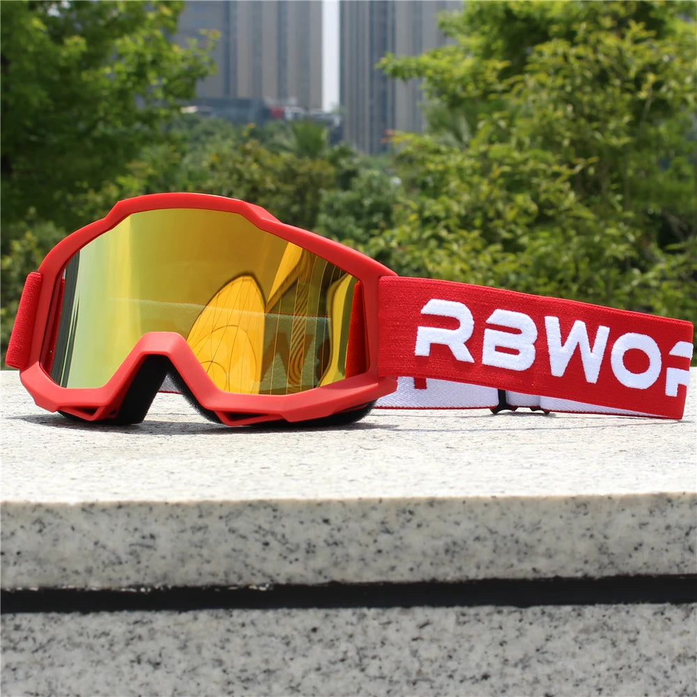 Vintage Motorcycle Goggles – MX Motocross Safety Glasses with Night Vision for Helmet & Driving