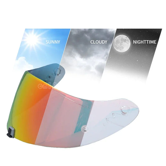 Motorcycle Helmet Visor Lens KDF-16-1 - Anti-UV Anti-Scratch Full Face Shield with Photochromic Technology