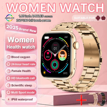 AI Smart Health Watch - HRV+PPG Blood Pressure & Heart Rate Monitor with IP68 Waterproof & NFC