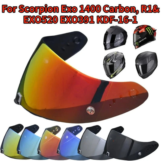 Motorcycle Helmet Visor Lens KDF-16-1 Compatible - Anti-UV Anti-Scratch Photochromic Shield for Full Face Helmets