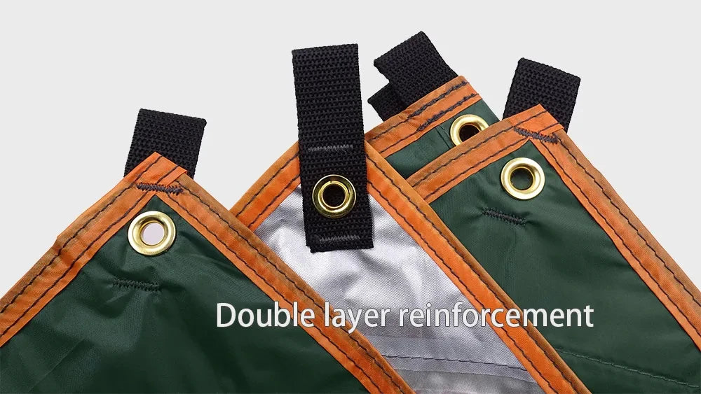 Waterproof Camping Tarp - 3500mm PU Coated 190T Polyester Sun Shelter with UV Protection - Multiple Sizes Available