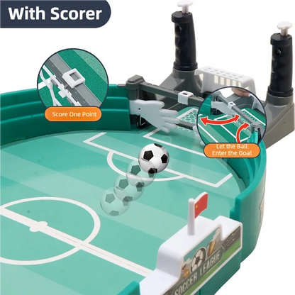 Mini Tabletop Soccer Game - Portable Desktop Foosball for Family & Friends