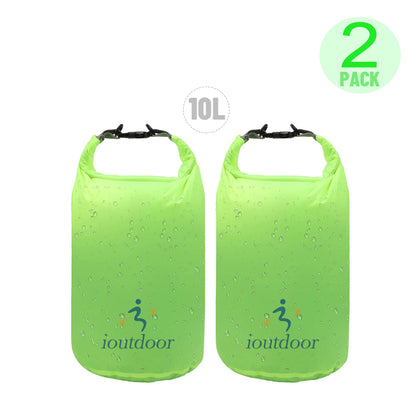 Waterproof Dry Bag 10L - Lightweight Combo Wet/Dry Bag for Kayaking Swimming Fishing Rafting - 210T Polyester