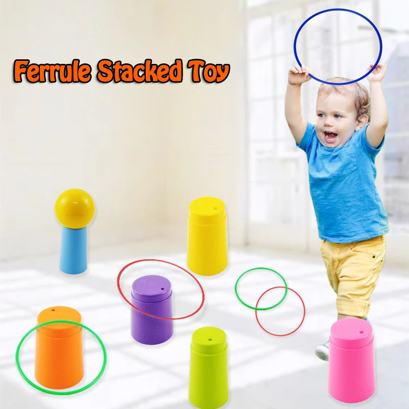Ring Toss Game Set - Stacking Circle Toys for Kids Indoor/Outdoor Fun - Parent-Child Interactive Educational Gift