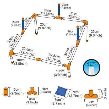 Portable Cornhole Throwing Ring Set – Easy-Assembly Ferrule Board for Kids and Adults, Fun Interactive Outdoor Yard Toss Game