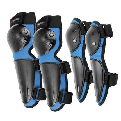 Kids Full Body Motorcycle Armor Set - Protective Vest Jacket with Kneepads for Motocross Riding