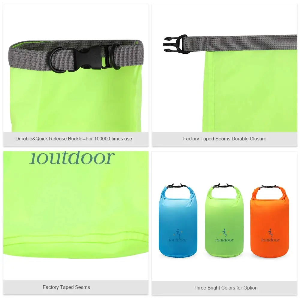 Waterproof Dry Bag 10L - Lightweight Combo Wet/Dry Bag for Kayaking Swimming Fishing Rafting - 210T Polyester