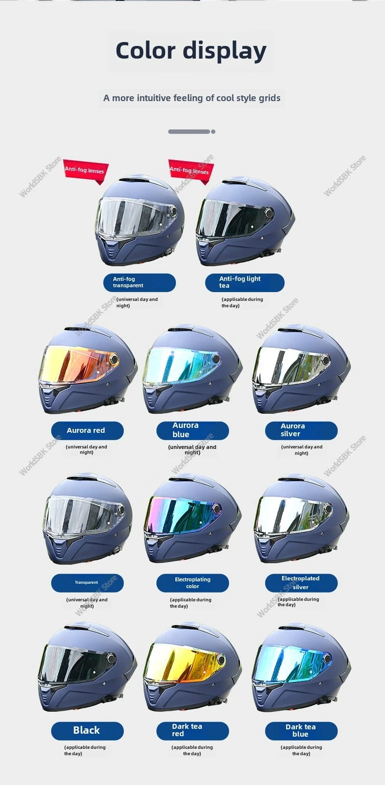 MT THUNDER 4 SV Motorcycle Helmet Visor Shield - UV Protection Windshield Replacement Lens MT-V-28B with Sunscreen