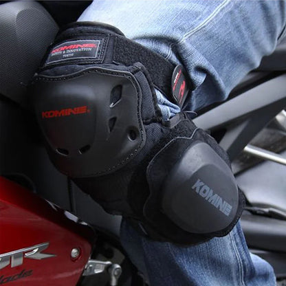 Komine SK-652 Motorcycle Knee Pads - Anti-Fall Slider Protectors for Track and Highway Riding