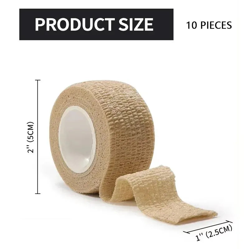 Athletic Self-Adhesive Cohesive Bandage Wrap - Skin Tone Non-Woven Elastic Stretch Tape