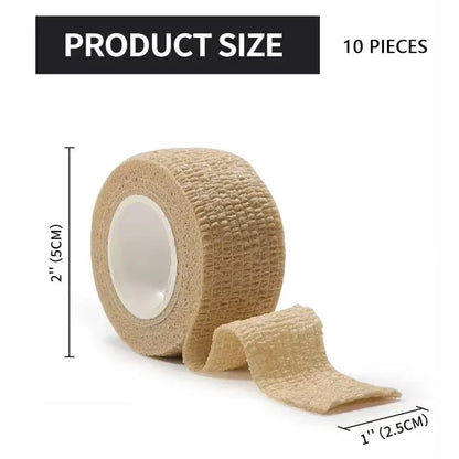 Athletic Self-Adhesive Cohesive Bandage Wrap - Skin Tone Non-Woven Elastic Stretch Tape