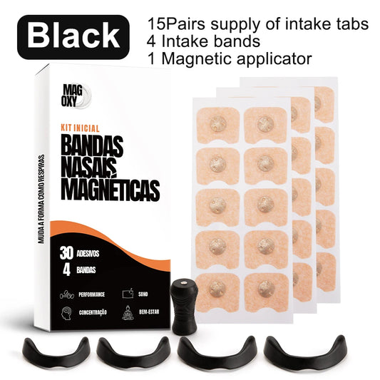 Magnetic Nasal Strips - Skin Safe Sport Breathing Aid Starter Kit for Enhanced Oxygen Intake and Snore Reduction