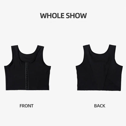 Men's Compression Vest - Nylon-Spandex Slimming Undershirt Tank Top for Chest & Torso Support
