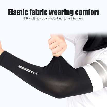 UV Sun Protection Cooling Arm Sleeves - Long Sunblock Covers for Football, Golf, Volleyball (1 Pair)