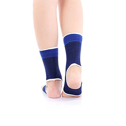 Elastic Ankle Brace Support - Super Soft Protection Guard for Gym Running Sports Fitness (1 Pair)