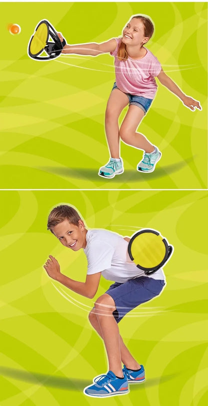 Interactive Catch Ball Game - Hand-Eye Coordination Training Toy for Adults & Kids, Indoor/Outdoor Sensory Sport Activity