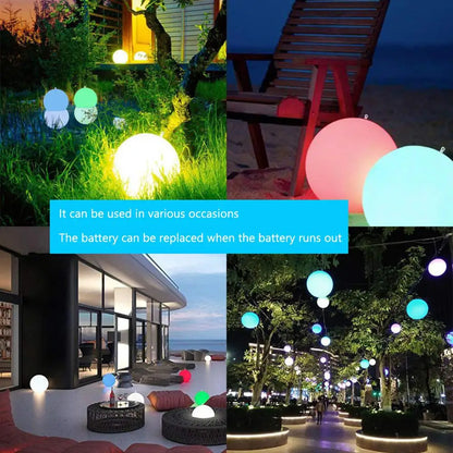 Waterproof LED Pool Lights Ball Set - 16 Color Floating Underwater Swimming Pool Lights - 40/60/90CM Options - 1-5 Pieces Available