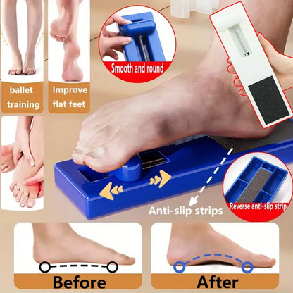 Arch Support Trainer & Toe Aligner - Non-Slip Cushioned Base for Plantar Fasciitis, Flat Feet, Ballet & Running