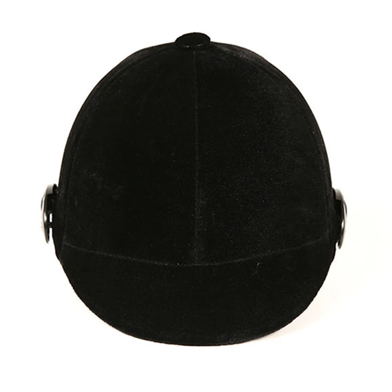 Adjustable Equestrian Riding Helmet - Free Size ABS Plastic Safety Cap with Velvet Lining - Professional Horse Riding Equipment