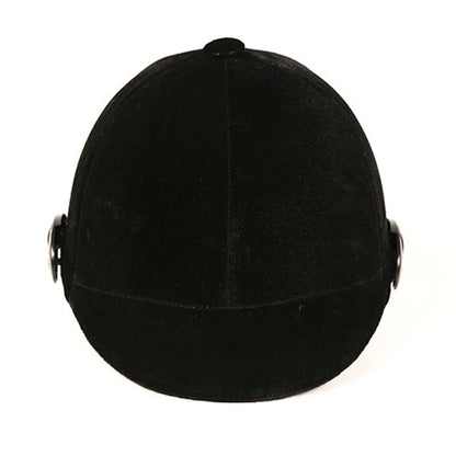 Adjustable Equestrian Riding Helmet - Free Size ABS Plastic Safety Cap with Velvet Lining - Professional Horse Riding Equipment