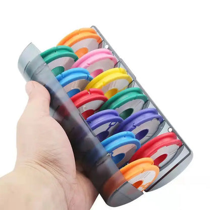 Professional Fishing Line Organizer Box - Multi-Spool Winding Board with Storage
