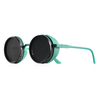 CRIXALIS Handmade Polarized Sunglasses - ND 1-9 Manual Adjustable Dimming, Retro Steampunk Style UV400 Fishing Eyewear