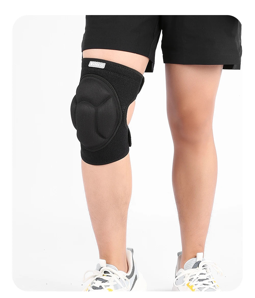 Thickened Anti-Collision Knee Pads - Elastic Pressure Strap Knee Brace for Volleyball, Extreme Sports & Protection