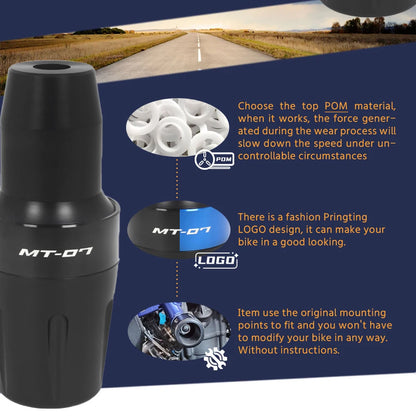 YAMAHA MT-07/FZ-07 Frame Sliders - Crash Protection Pads for MT07 2014-2025, Tracer 700/GT - Motorcycle Falling Protection Accessories