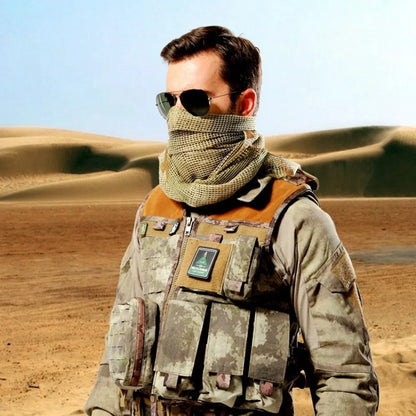 75" x 35" Tactical Camouflage Mesh Scarf - Polyester-Cotton Camo Net for Hunting, Shooting & Outdoor Sports