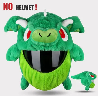 Cartoon Plush Animal Motorcycle Helmet Cover - Fabric Protection Accessory