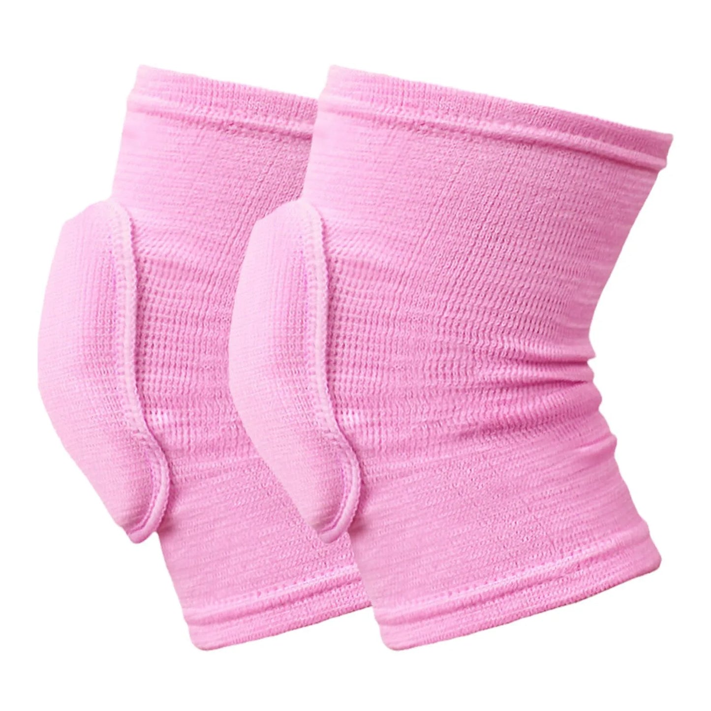 Elastic Knee Support Pads - 2 Pack Compression Knee Protectors with Thickened Sponge for Dance, Workout & Training