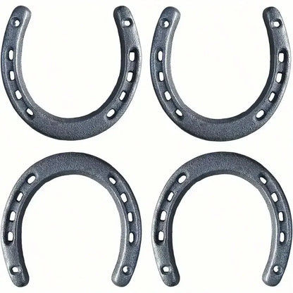Cast Iron Horseshoes (Set of 4) - Hoof Care with Excellent Grip & Stability, Wear-Resistant for Long-Term Use