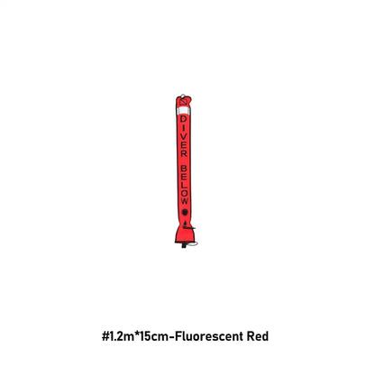 Professional Scuba Diving Safety Signal Tube - High Quality Inflatable Surface Marker Buoy (SMB) - 1.2M/1.5M/1.8M Diver Below Safety Sausage