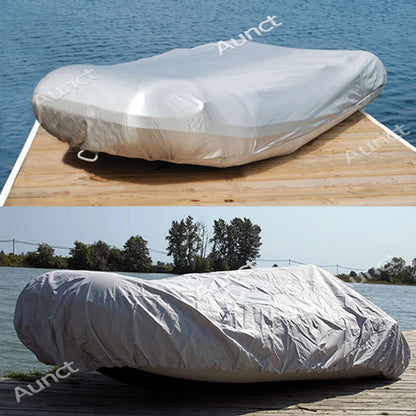 Inflatable Boat Cover - V-Shape Waterproof Dustproof UV-Resistant Protection for Dinghies, Fishing Boats, and Kayaks
