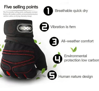 Half-Finger Performance Training Gloves with Wrist Support